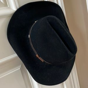 Rodeo King Black Felt Hat Country Western Womens Small